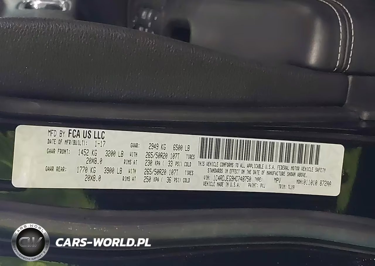 2017 Dodge Durango Citadel Awd VIN:1C4RDJEG9HC748750 - 9