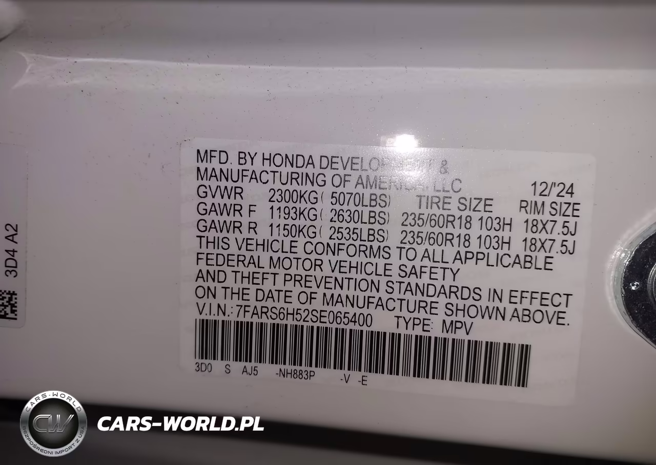 2025 Honda Cr-V Hybrid Sport VIN:7FARS6H52SE065400 - 9