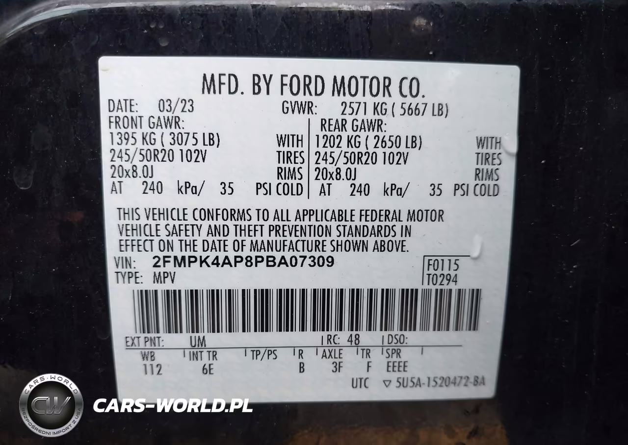 2023 Ford Edge St VIN:2FMPK4AP8PBA07309 - 9
