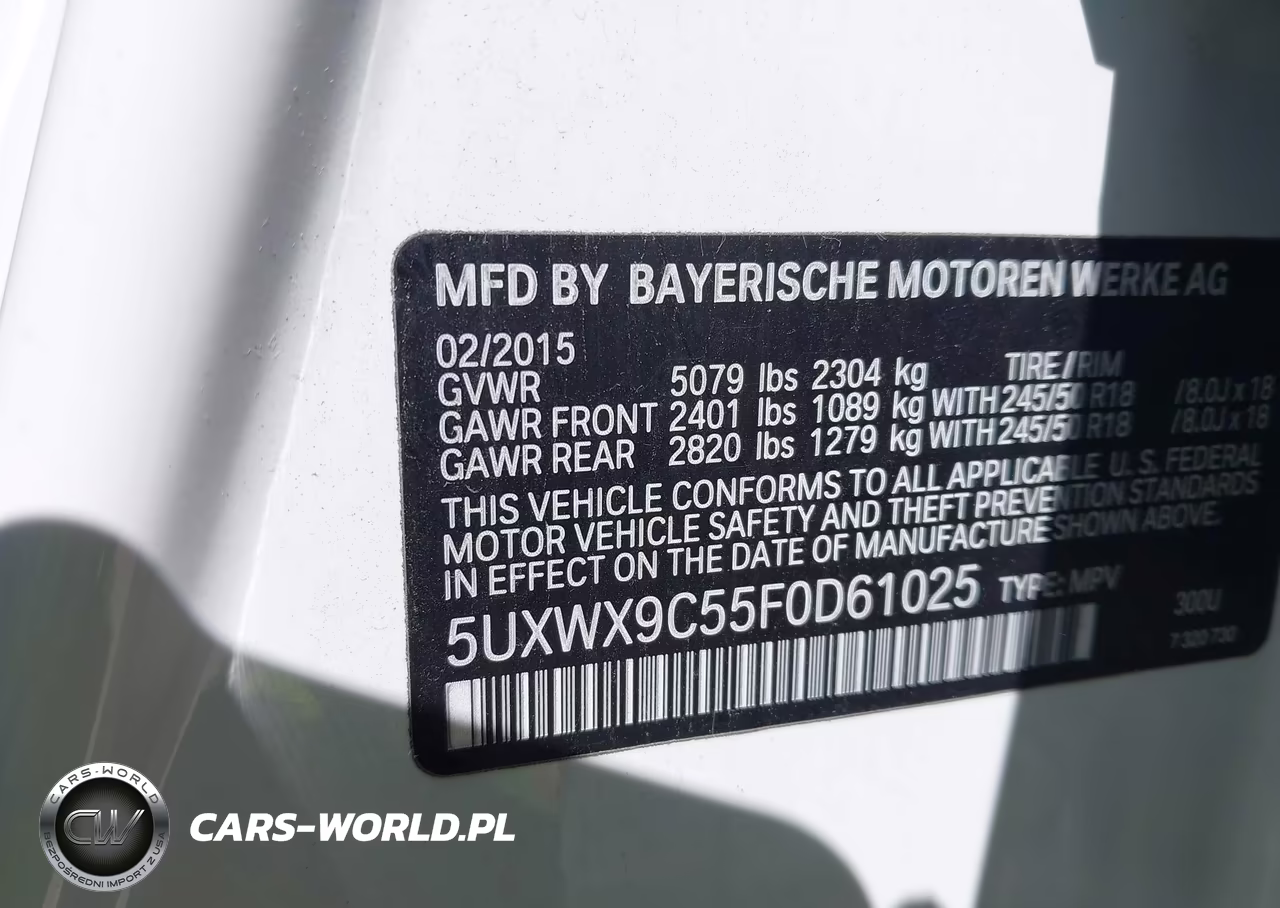 2015 BMW X3 xDrive28I VIN:5UXWX9C55F0D61025 - 9