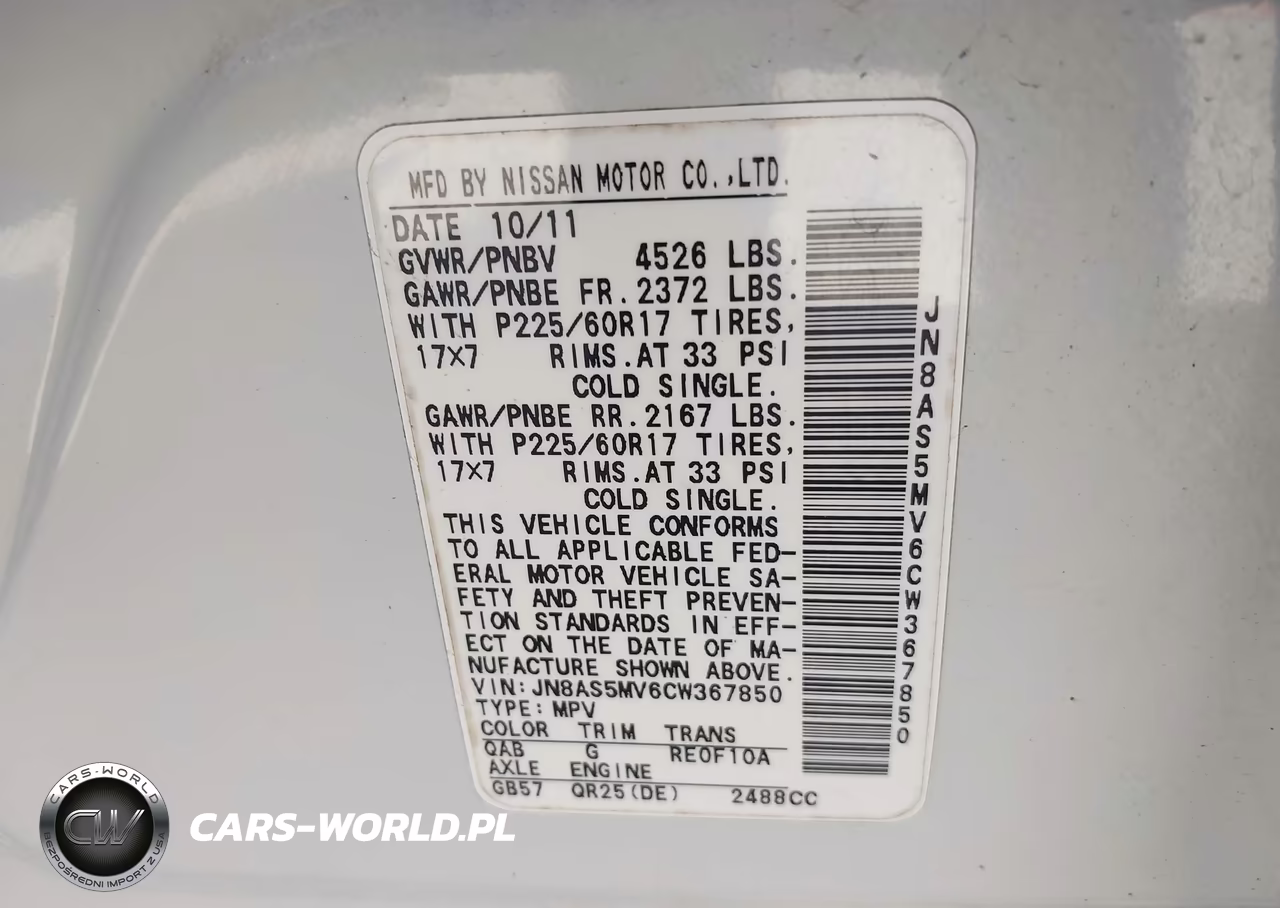 2012 Nissan Rogue Sv VIN:JN8AS5MV6CW367850 - 9