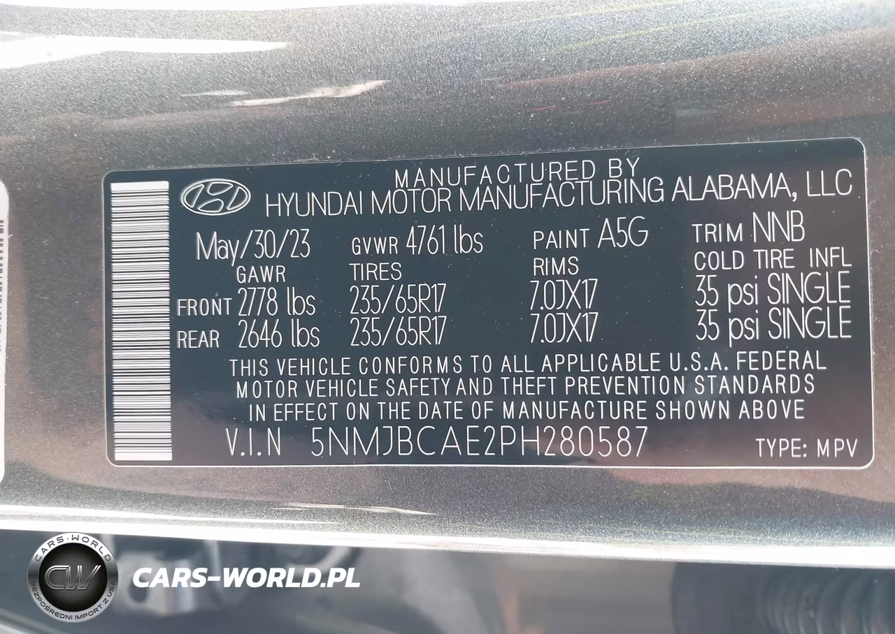 2023 Hyundai Tucson Sel VIN:5NMJBCAE2PH280587 - 9