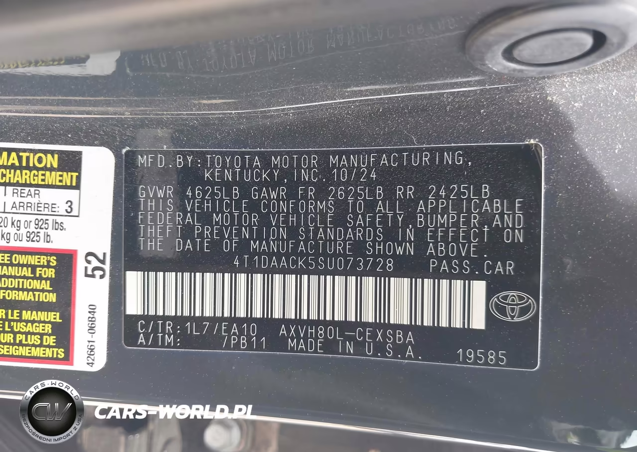 2025 Toyota Camry Se VIN:4T1DAACK5SU073728 - 9
