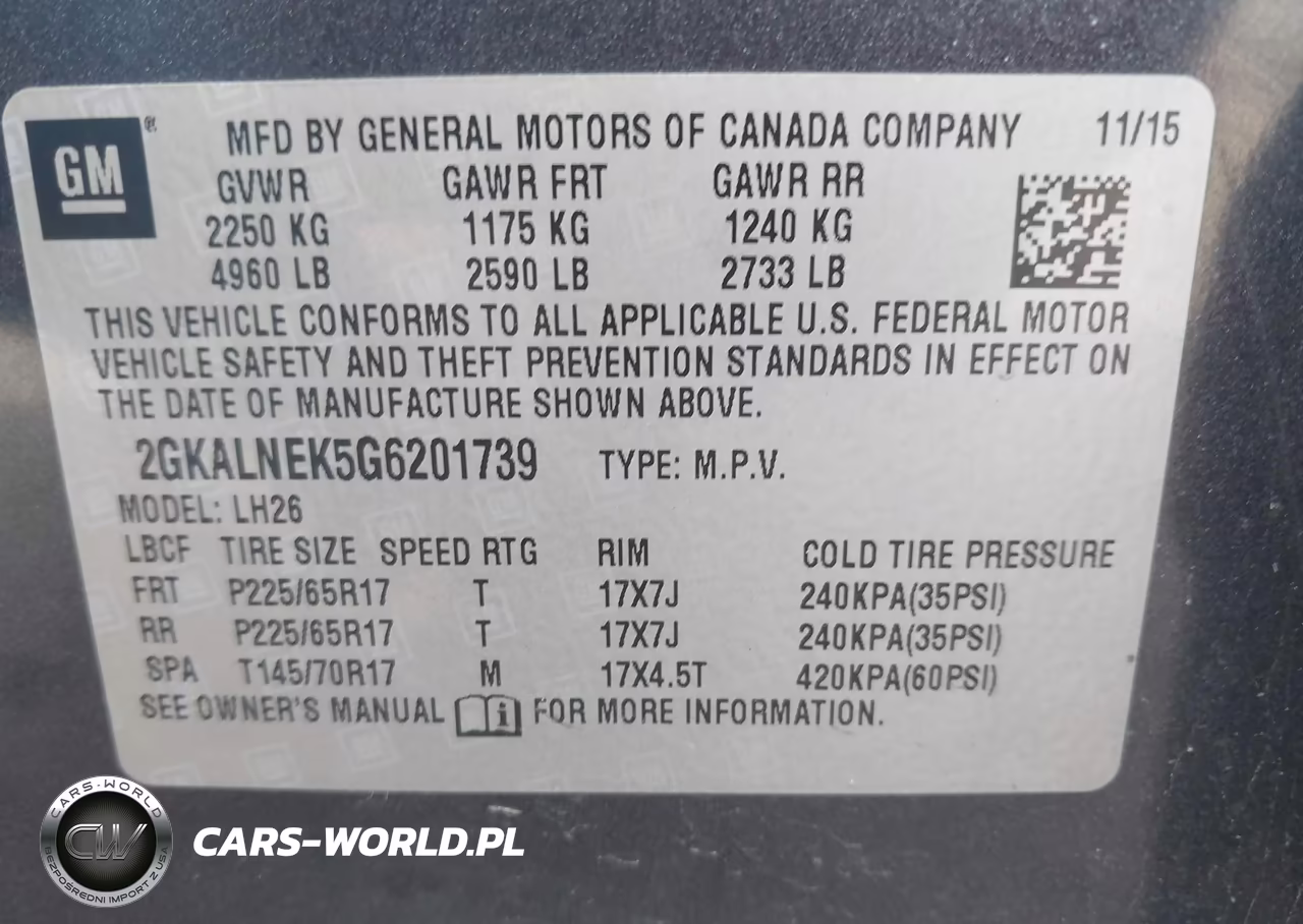 2016 GMC Terrain Sle-2 VIN:2GKALNEK5G6201739 - 9