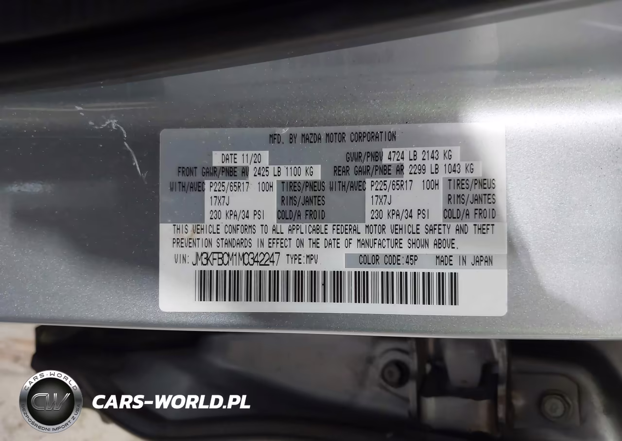 2021 Mazda Cx-5 Touring VIN:JM3KFBCM1M0342247 - 9
