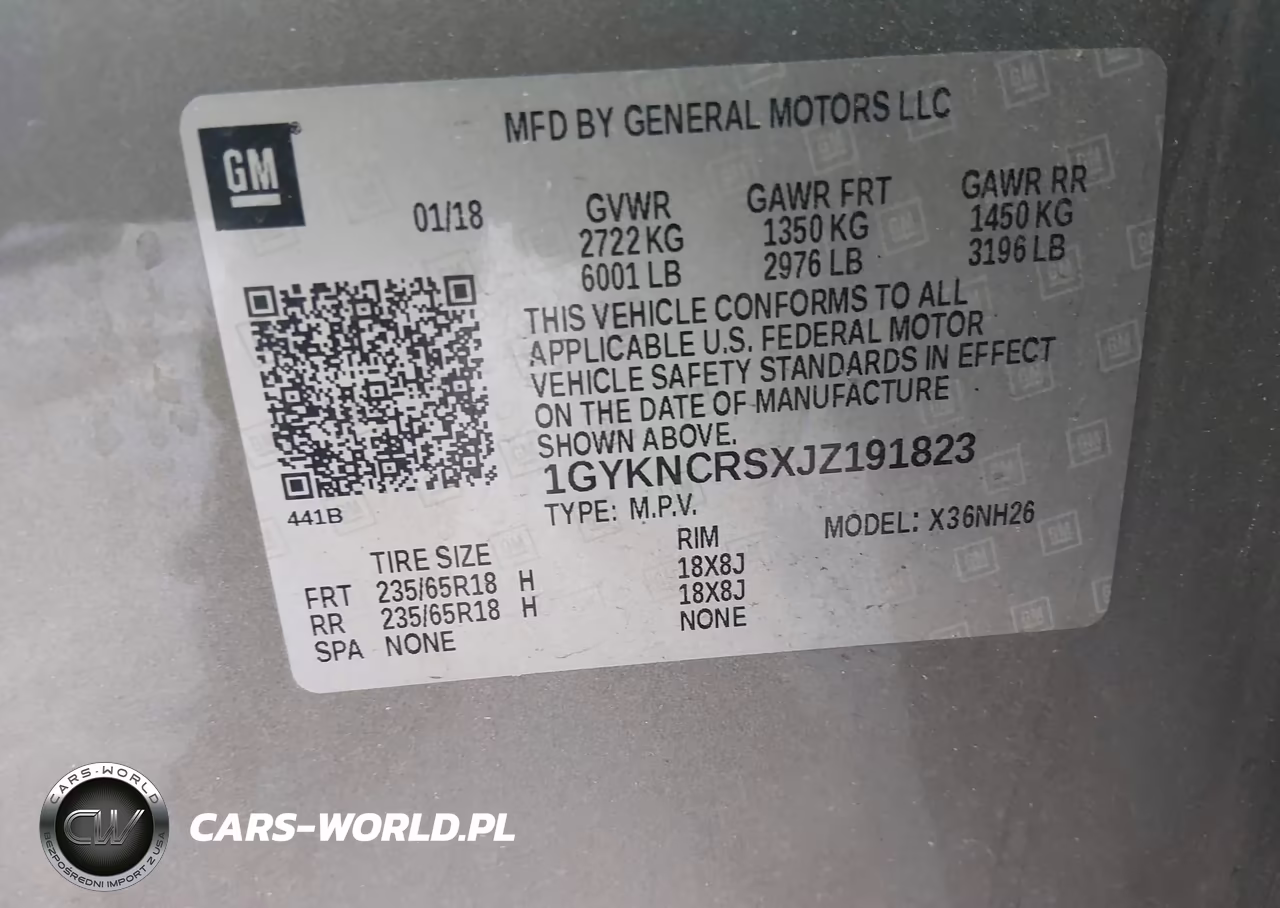 2018 Cadillac Xt5 Luxury VIN:1GYKNCRSXJZ191823 - 9