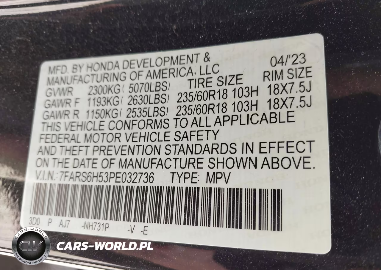 2023 Honda Cr-V Hybrid Sport VIN:7FARS6H53PE032736 - 9