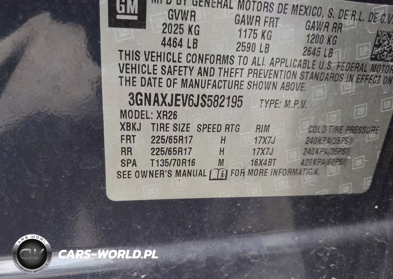 2018 Chevrolet Equinox Lt VIN:3GNAXJEV6JS582195 - 9