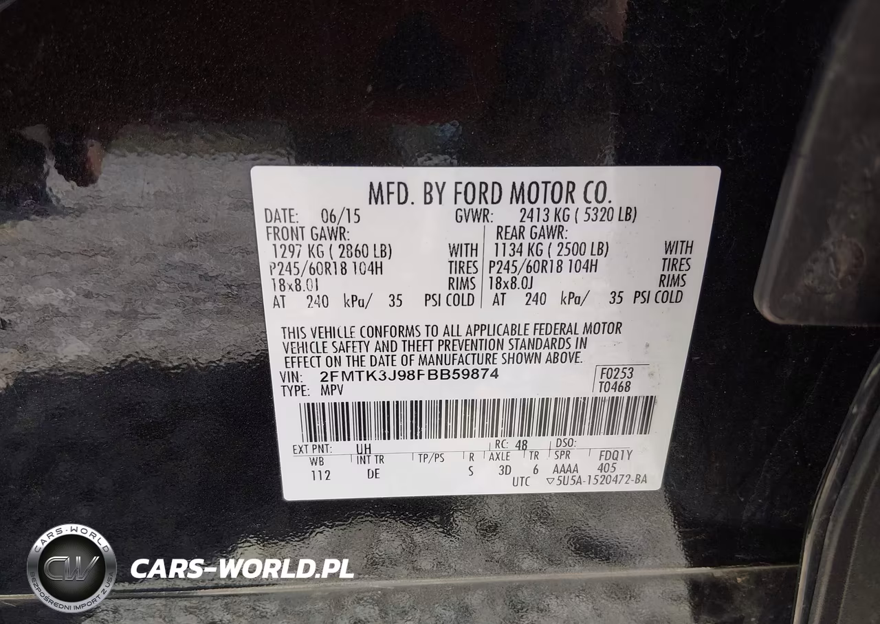 2015 Ford Edge Sel VIN:2FMTK3J98FBB59874 - 9