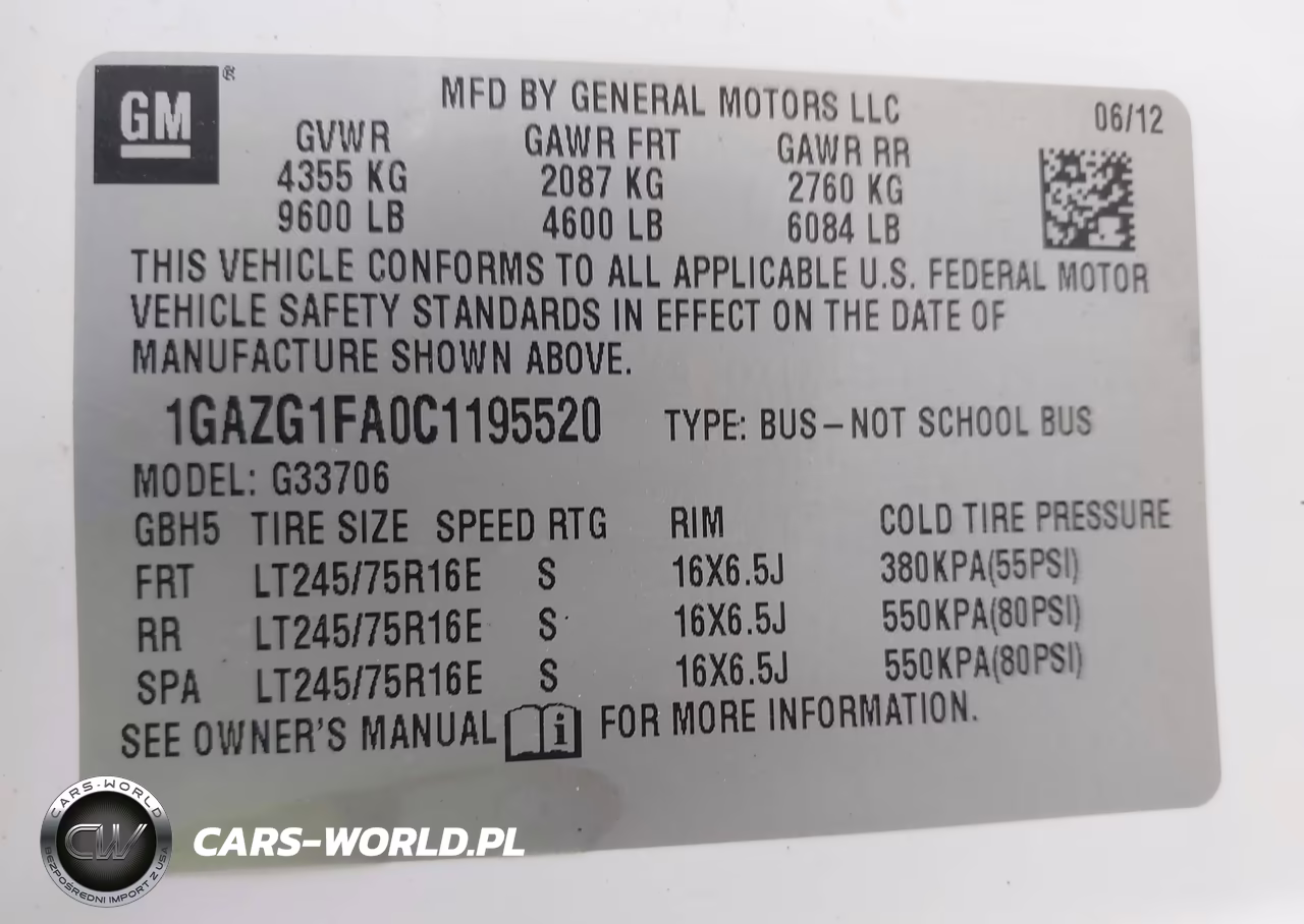 2012 Chevrolet Express 3500 Lt VIN:1GAZG1FA0C1195520 - 9