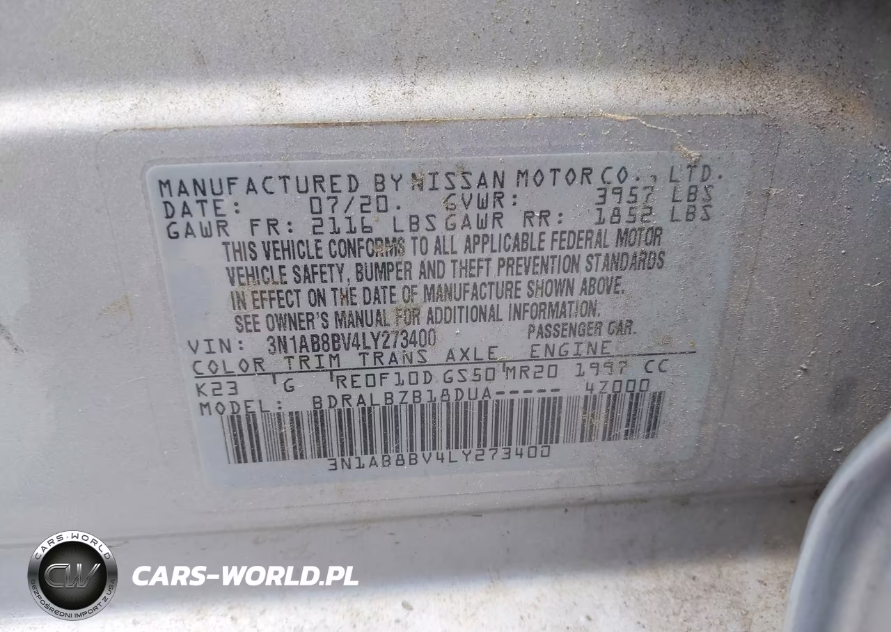 2020 Nissan Sentra S Xtronic Cvt VIN:3N1AB8BV4LY273400 - 9