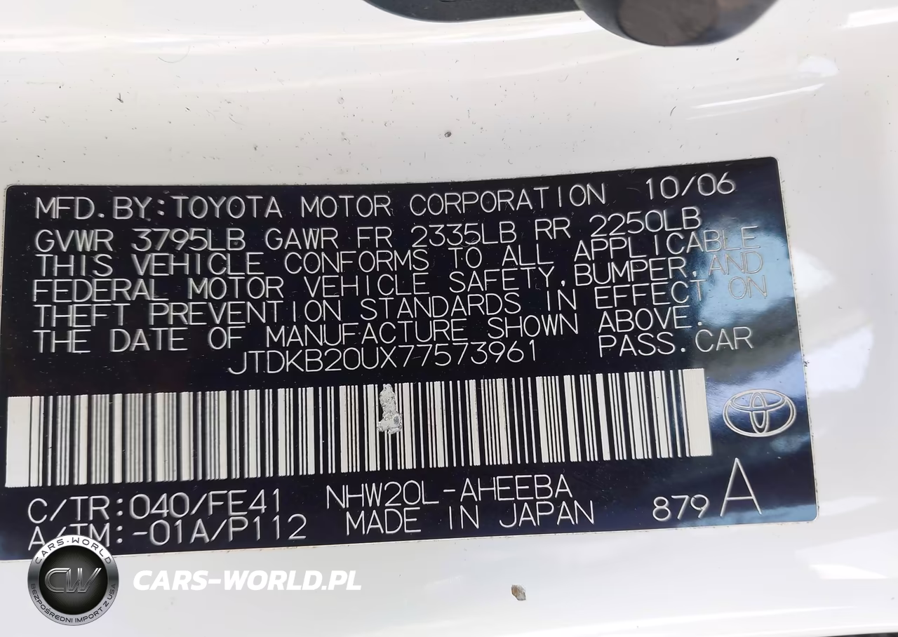 2007 Toyota Prius VIN:JTDKB20UX77573961 - 9