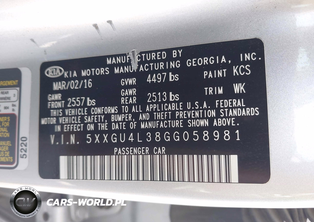 2016 Kia Optima Ex VIN:5XXGU4L38GG058981 - 9