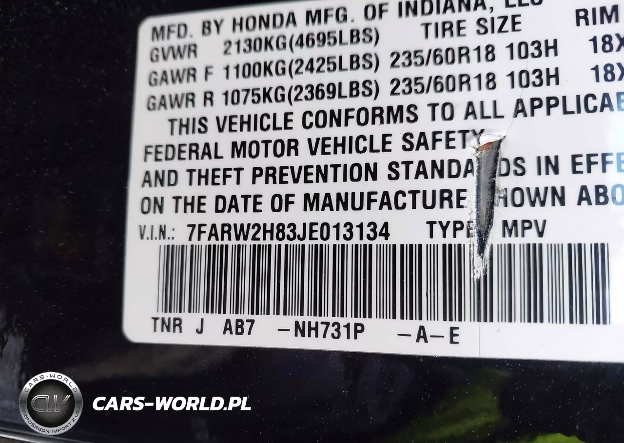 2018 Honda Cr-V Ex-L-Ex-L Navi VIN:7FARW2H83JE013134 - 9