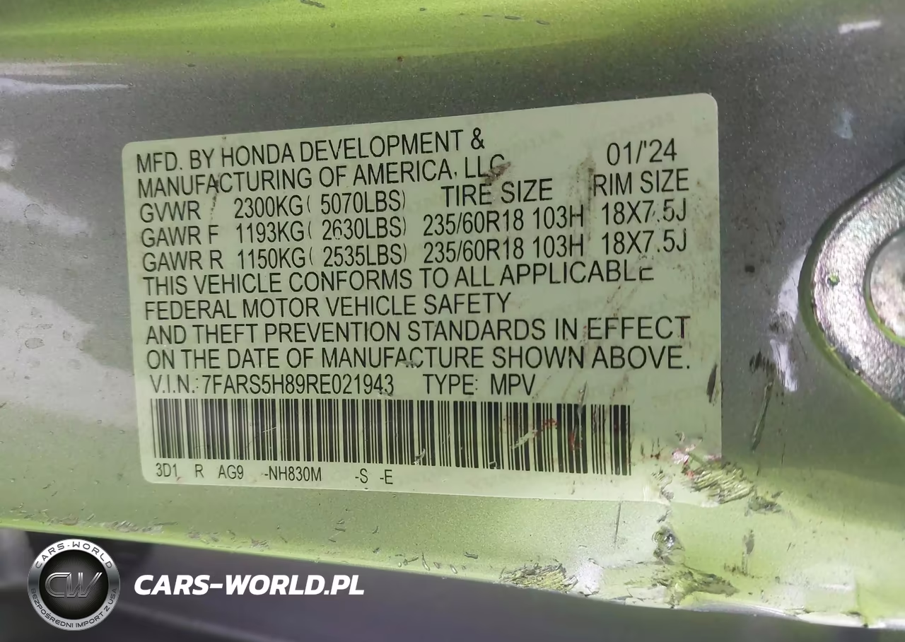 2024 Honda Cr-V Hybrid Sport-L VIN:7FARS5H89RE021943 - 9