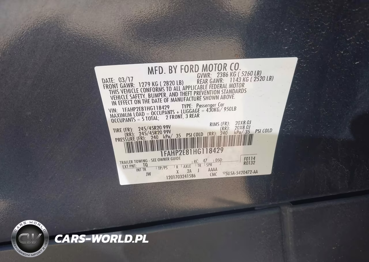 2017 Ford Taurus Sel VIN:1FAHP2E81HG118429 - 9