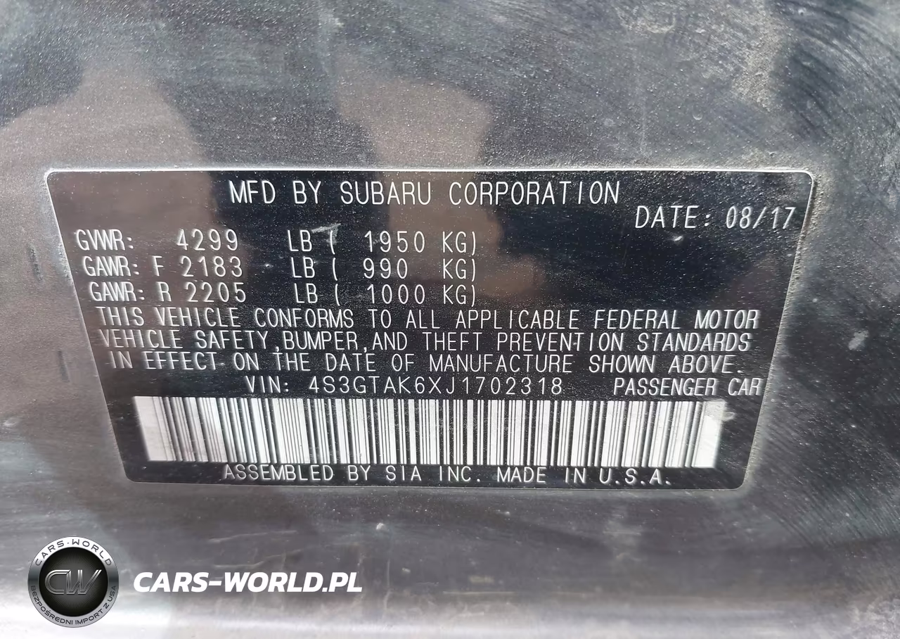 2018 Subaru Impreza 2.0I Sport VIN:4S3GTAK6XJ1702318 - 9