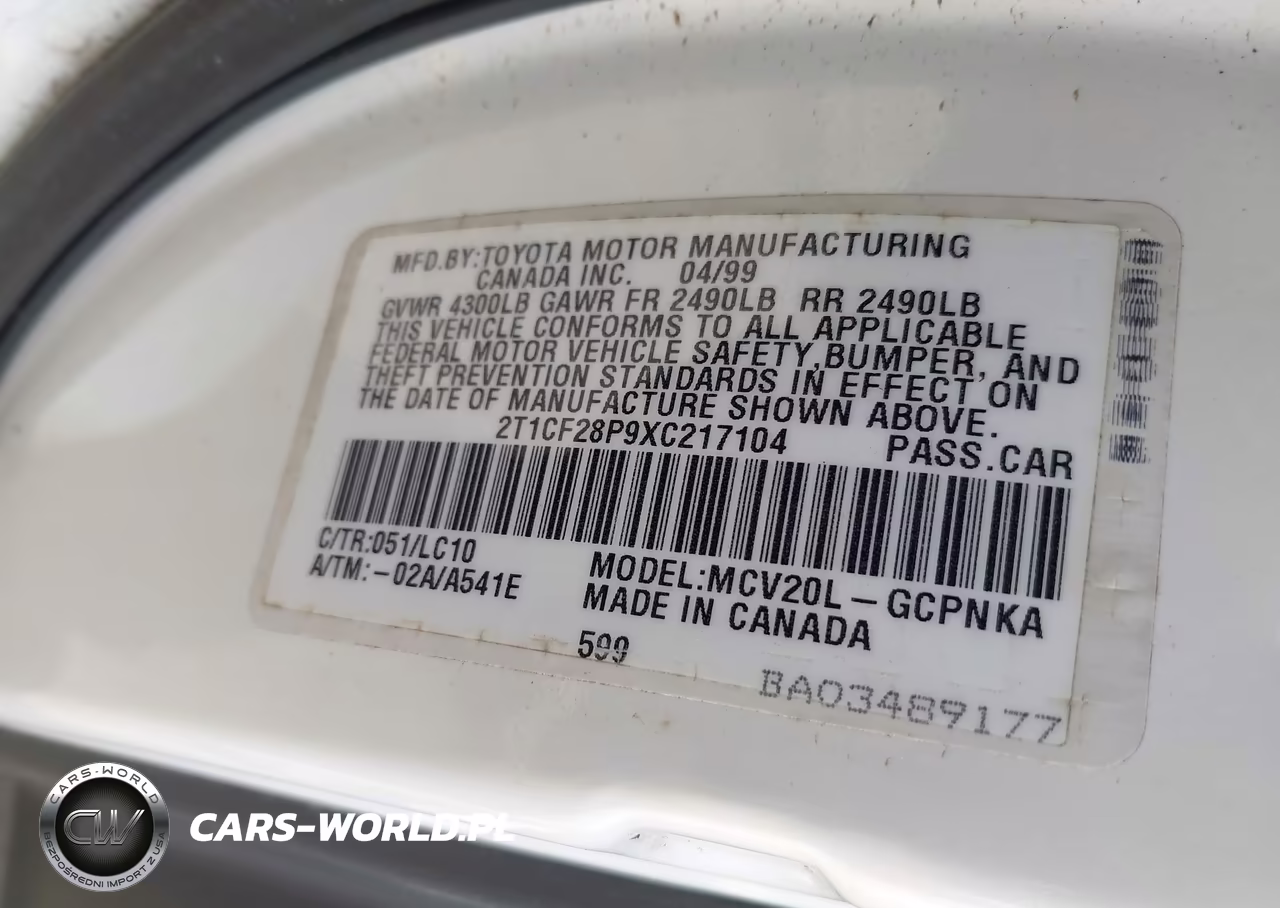 1999 Toyota Camry Solara Sle VIN:2T1CF28P9XC217104 - 9