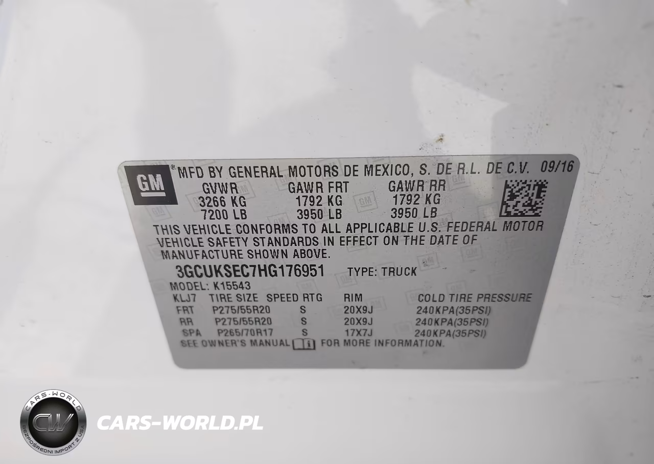 2017 Chevrolet Silverado 1500 2Lz VIN:3GCUKSEC7HG176951 - 9