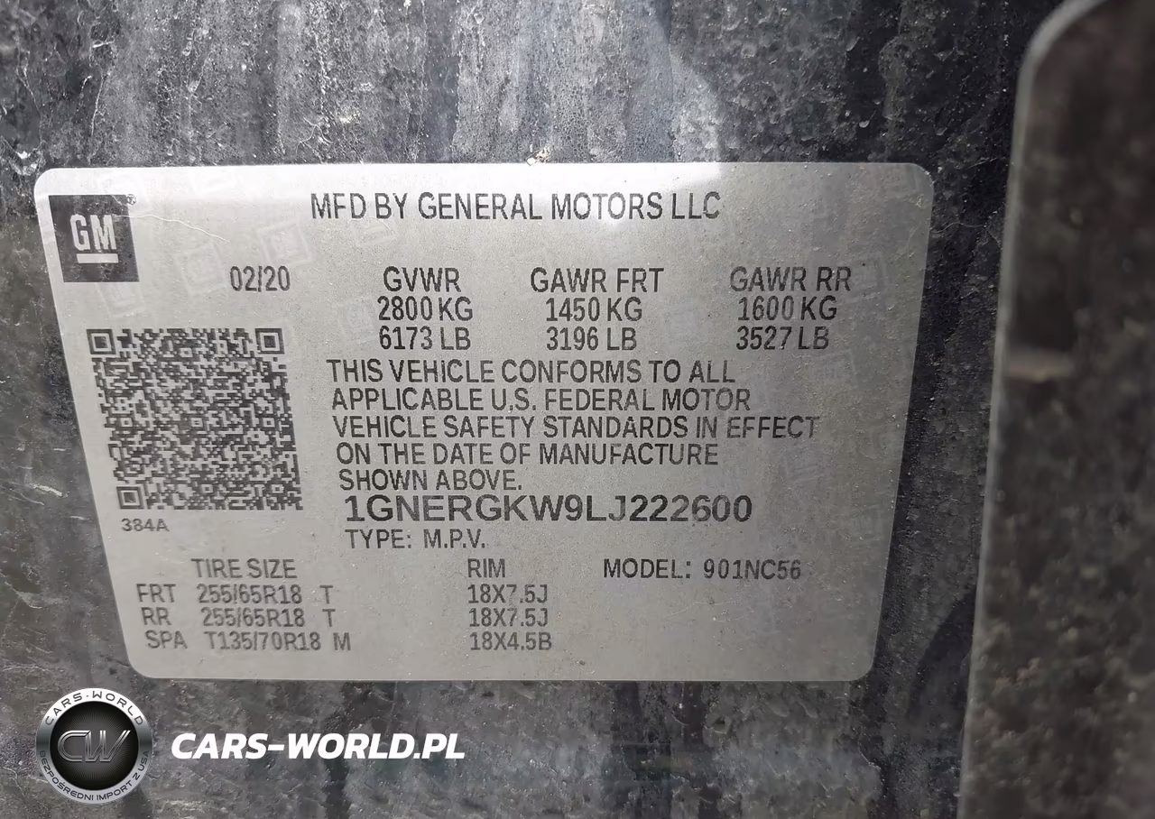 2020 Chevrolet Traverse Fwd Lt Cloth VIN:1GNERGKW9LJ222600 - 9