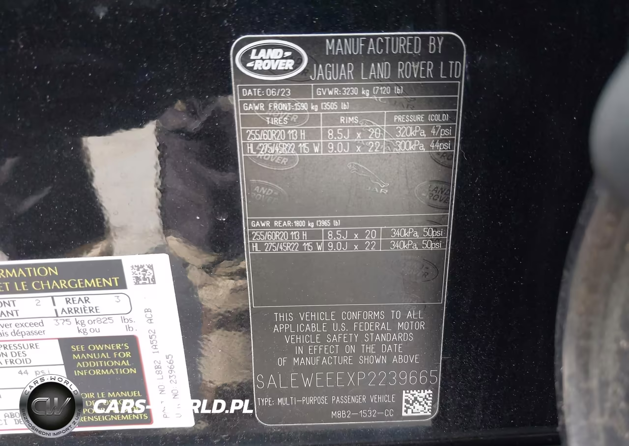 2023 Land Rover Defender 110 Carpathian Edition-110 V8 VIN:SALEWEEEXP2239665 - 9