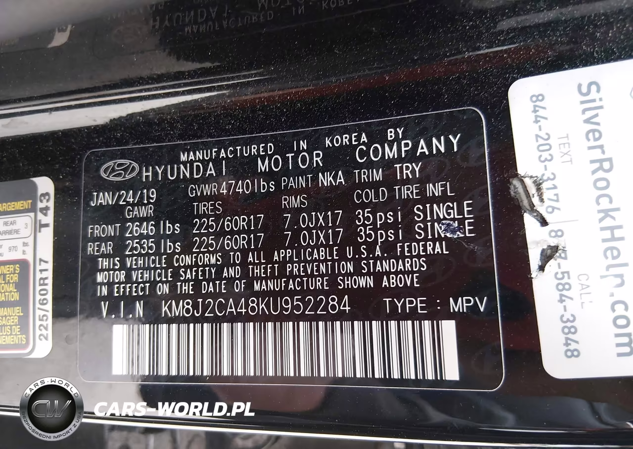 2019 Hyundai Tucson Se VIN:KM8J2CA48KU952284 - 9
