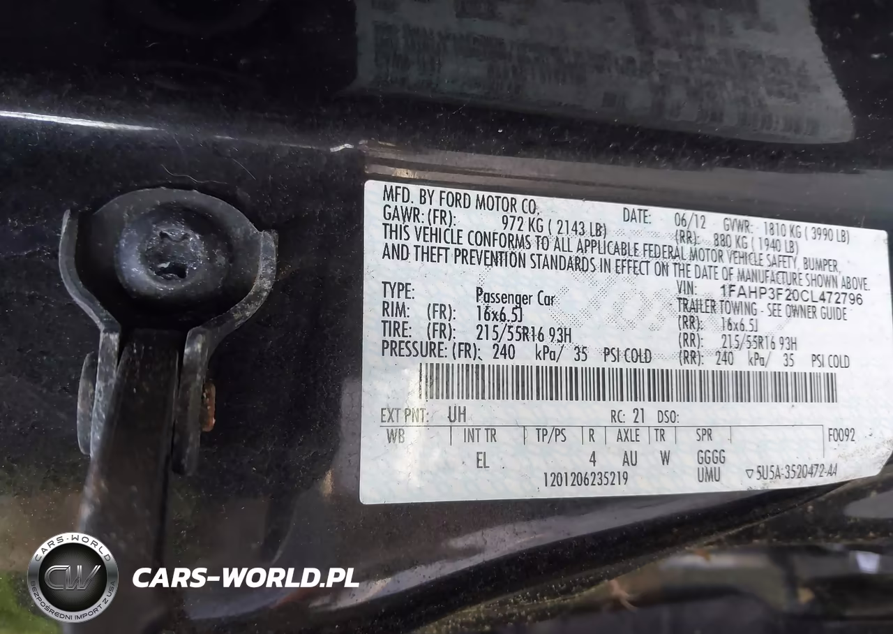2012 Ford Focus Se VIN:1FAHP3F20CL472796 - 9