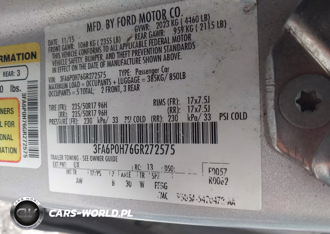 2016 Ford Fusion Se VIN:3FA6P0H76GR272575 - 9