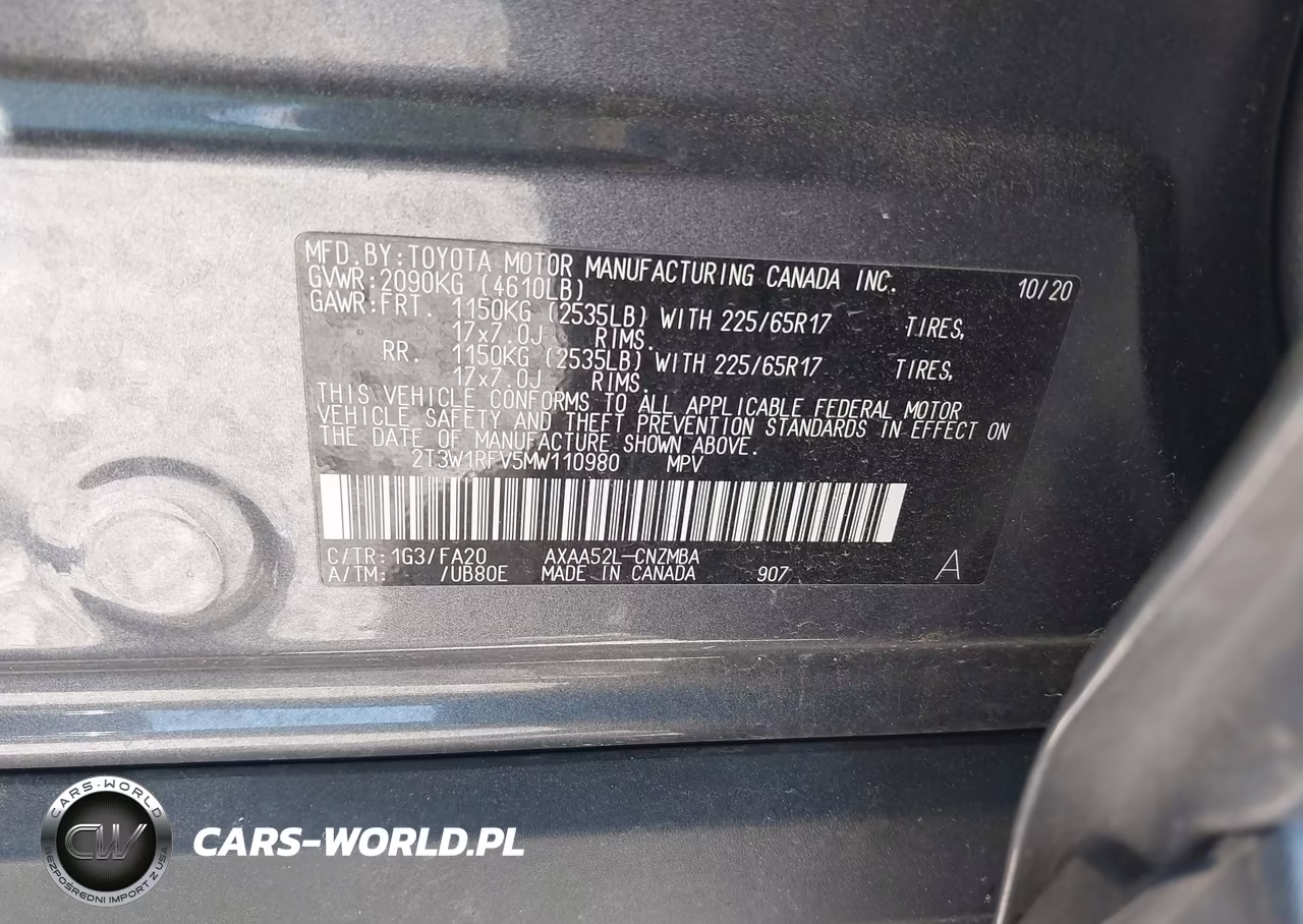2021 Toyota Rav4 Xle VIN:2T3W1RFV5MW110980 - 9