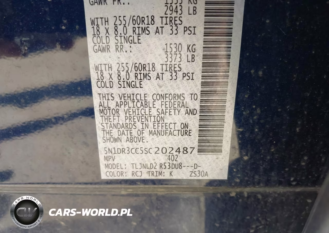 2025 Nissan Pathfinder Sl 4Wd VIN:5N1DR3CC5SC202487 - 9