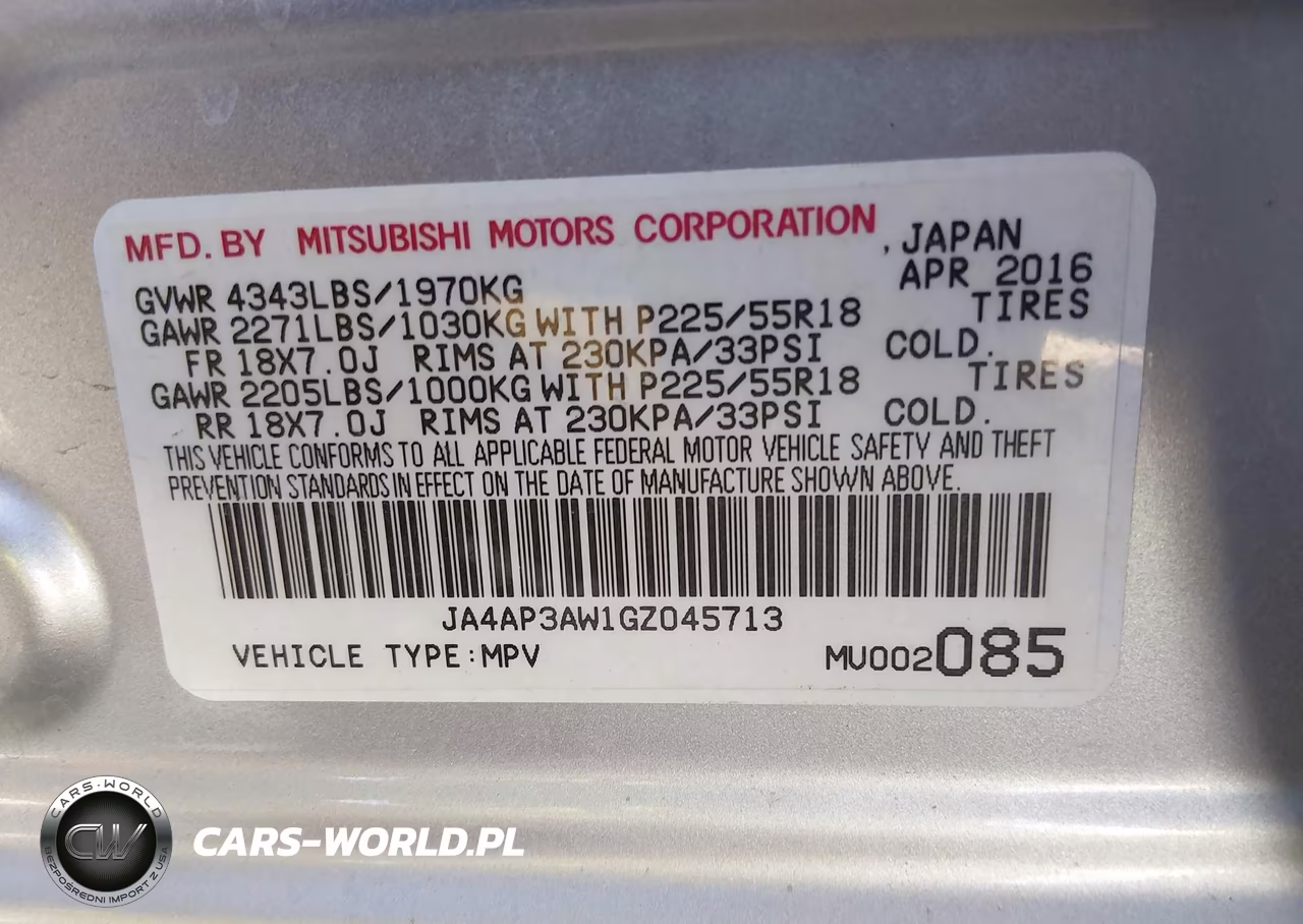 2016 Mitsubishi Outlander Sport 2.4 Es VIN:JA4AP3AW1GZ045713 - 9