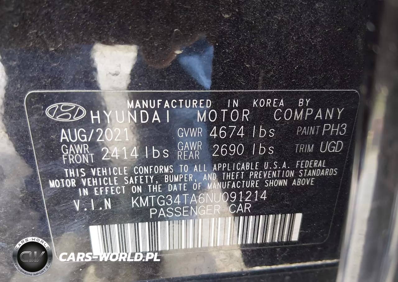 2022 Genesis G70 2.0T Rwd VIN:KMTG34TA6NU091214 - 9