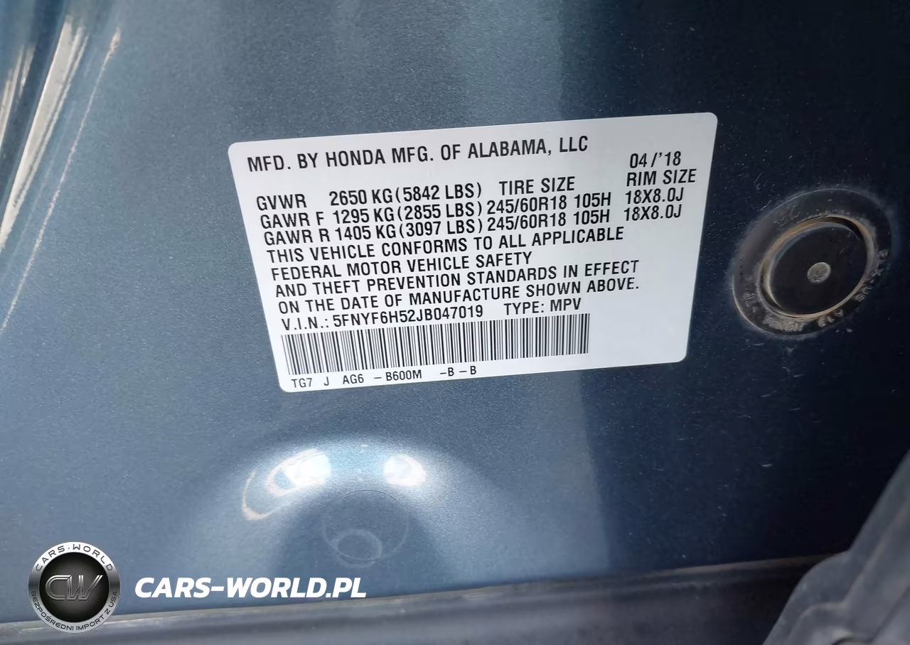 2018 Honda Pilot Ex-L VIN:5FNYF6H52JB047019 - 9