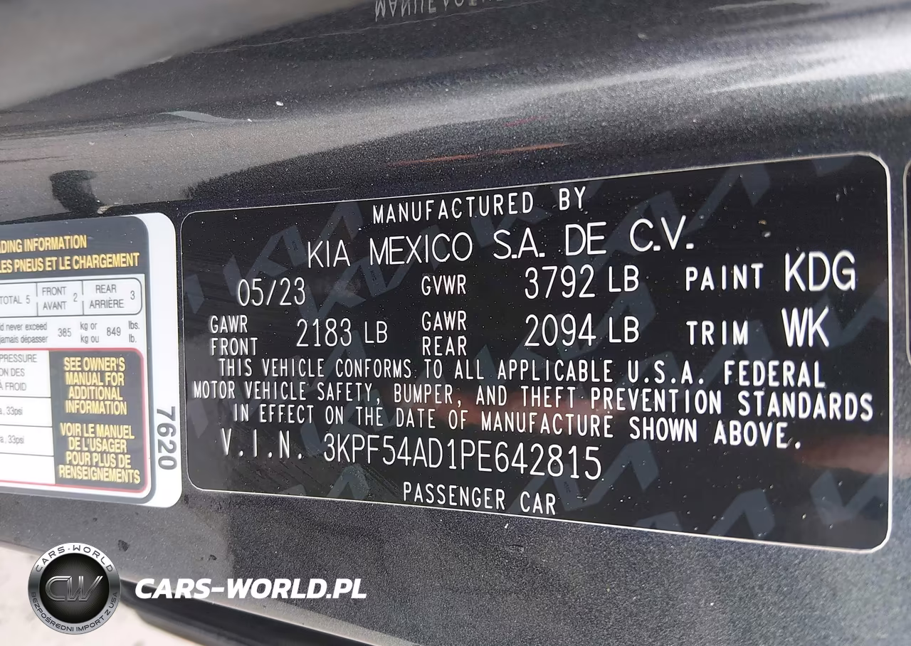 2023 Kia Forte Gt-Line VIN:3KPF54AD1PE642815 - 9