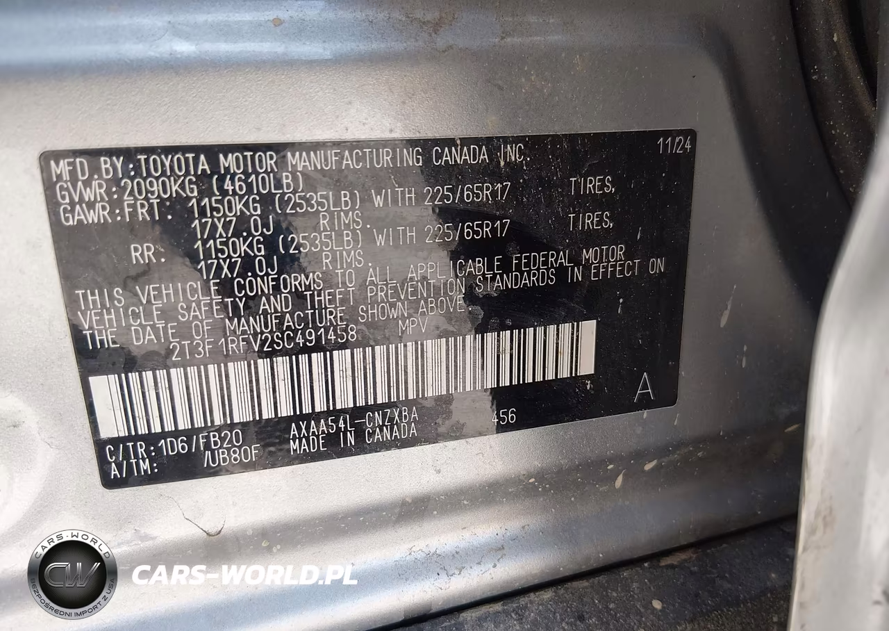 2025 Toyota Rav4 Le VIN:2T3F1RFV2SC491458 - 9