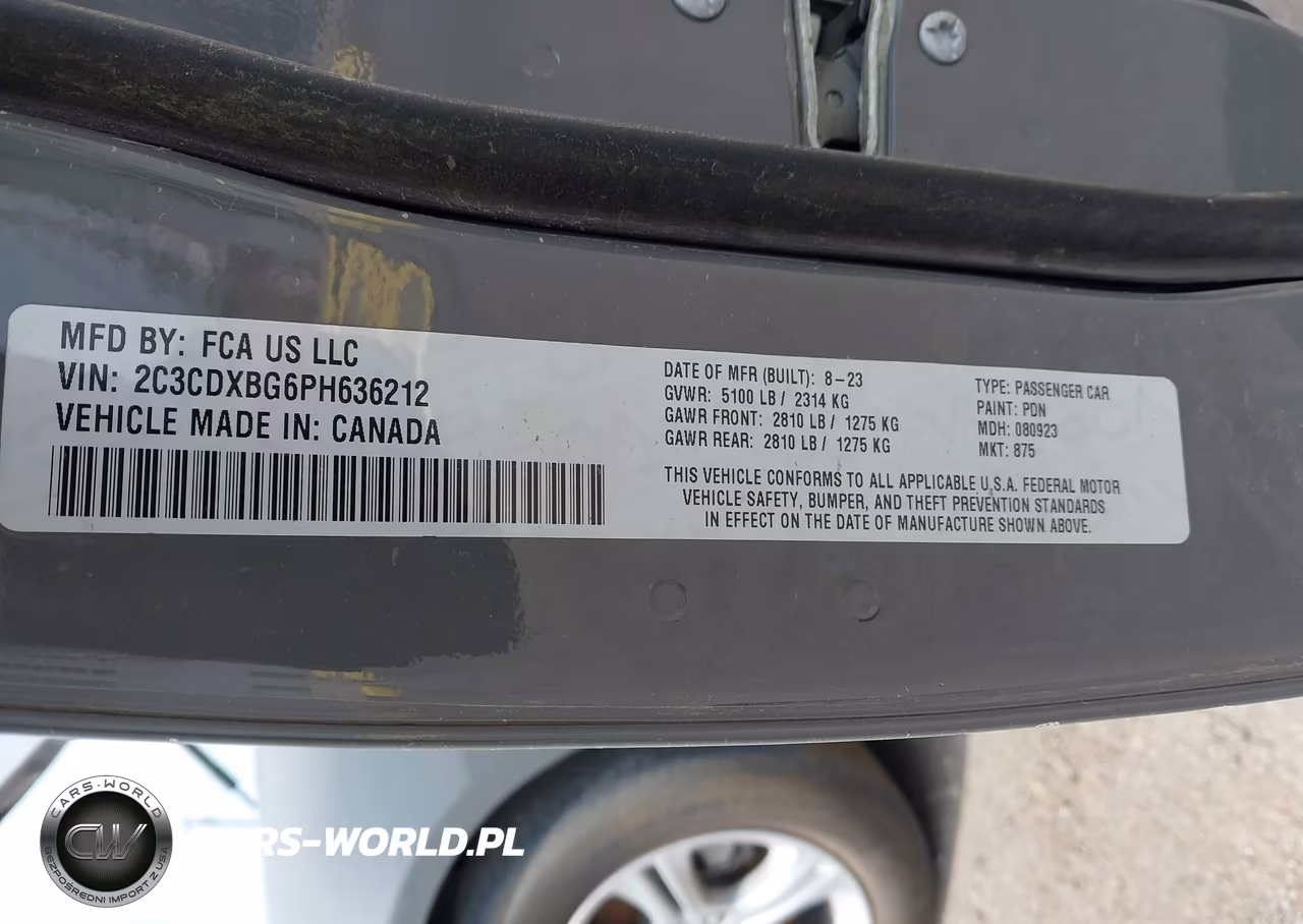 2023 Dodge Charger Sxt VIN:2C3CDXBG6PH636212 - 9