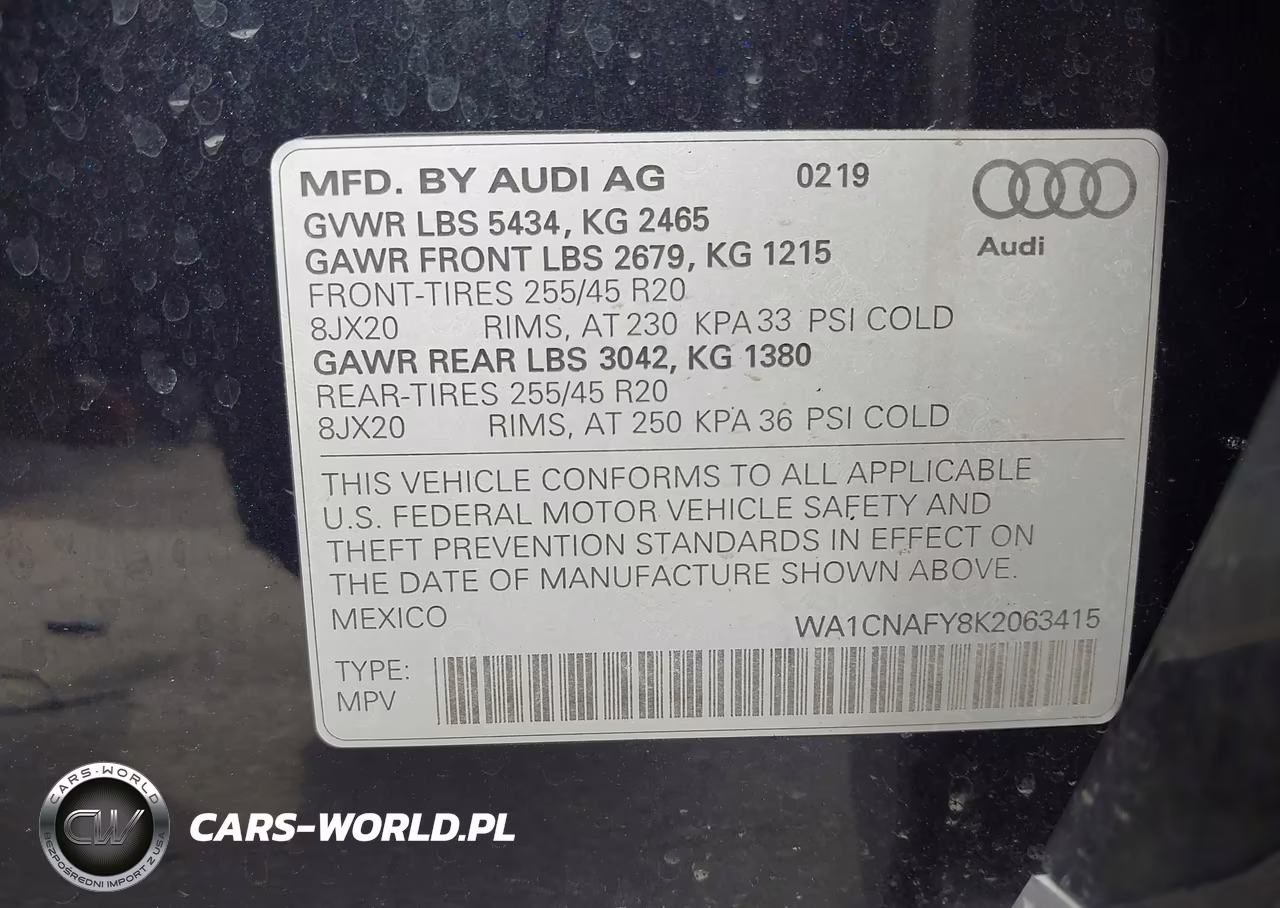 2019 Audi Q5 45 Premium VIN:WA1CNAFY8K2063415 - 9