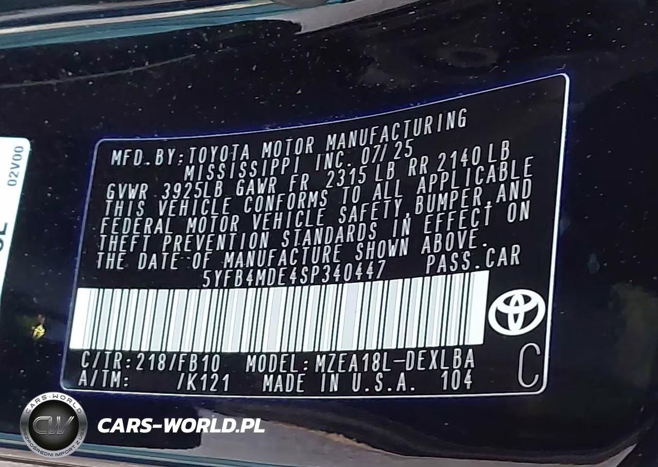 2025 Toyota Corolla Le VIN:5YFB4MDE4SP340447 - 9