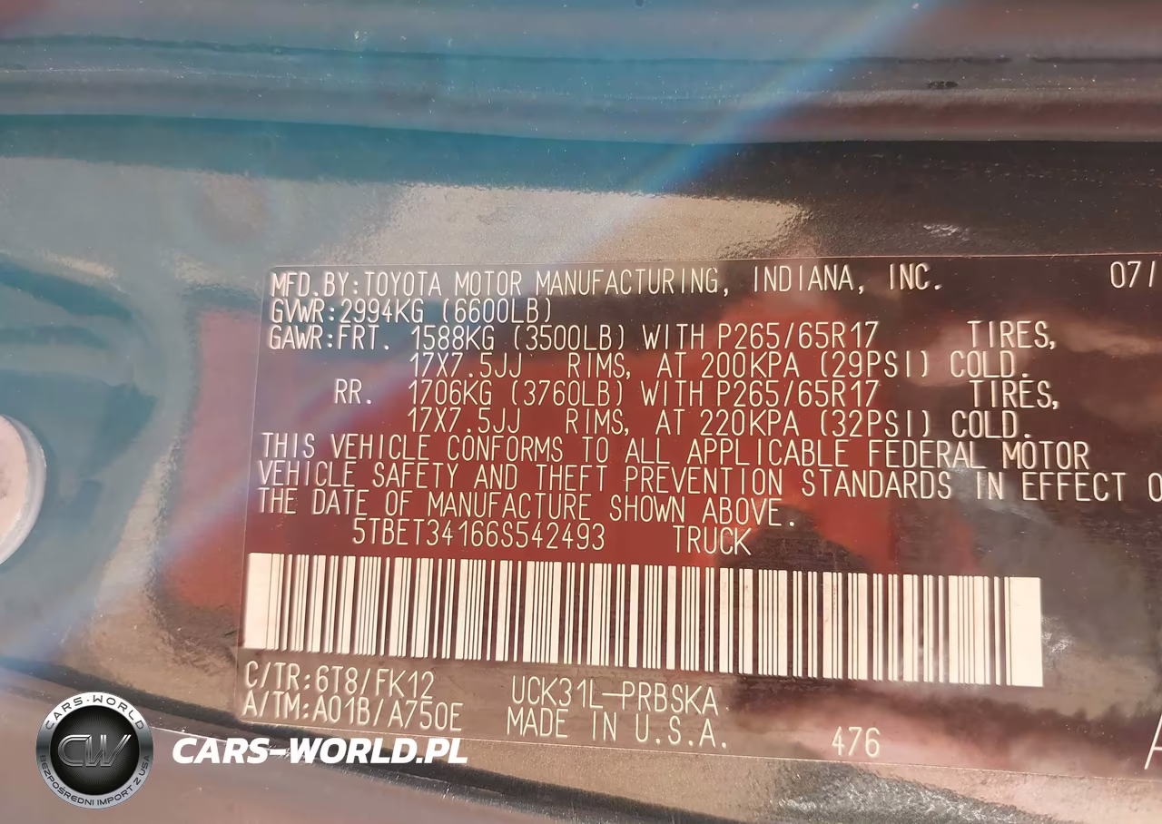 2006 Toyota Tundra Sr5 V8 VIN:5TBET34166S542493 - 9