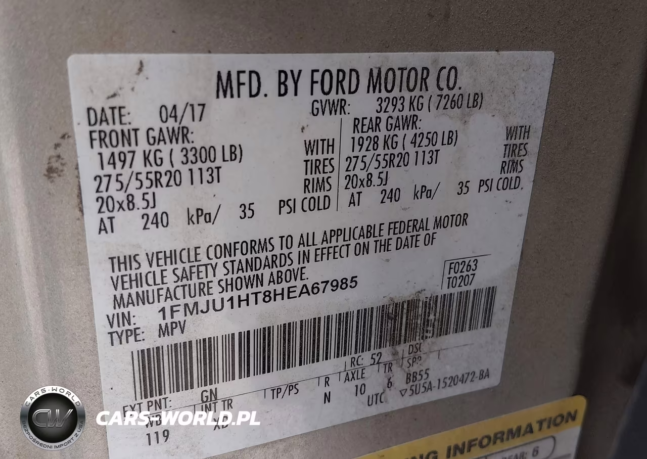 2017 Ford Expedition Xlt VIN:1FMJU1HT8HEA67985 - 9
