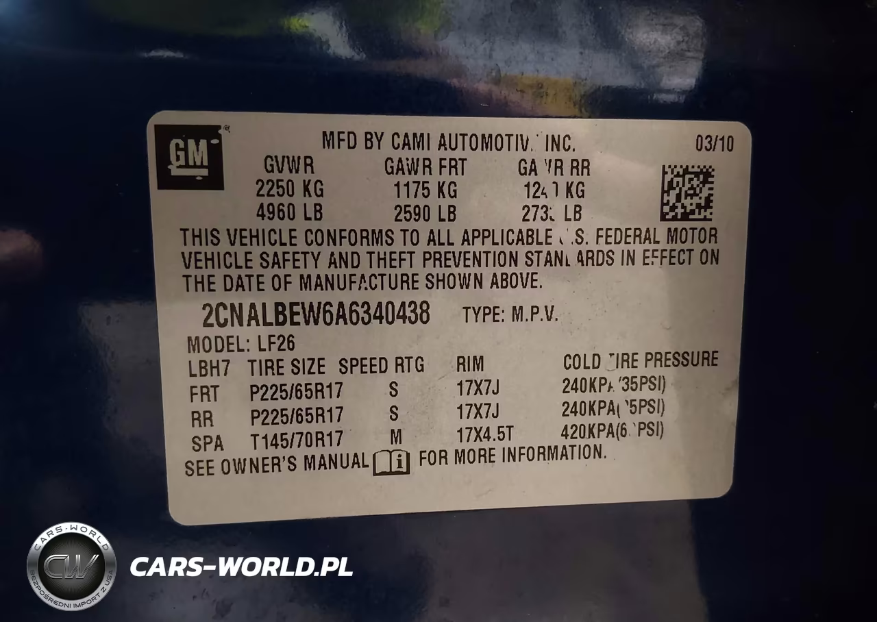 2010 Chevrolet Equinox Ls VIN:2CNALBEW6A6340438 - 9
