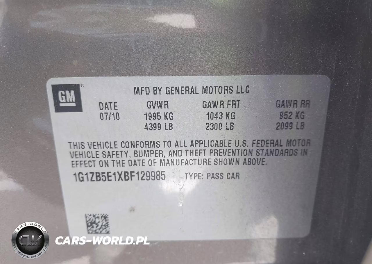 2011 CHEVROLET MALIBU LS VIN:1G1ZB5E1XBF129985 - 9
