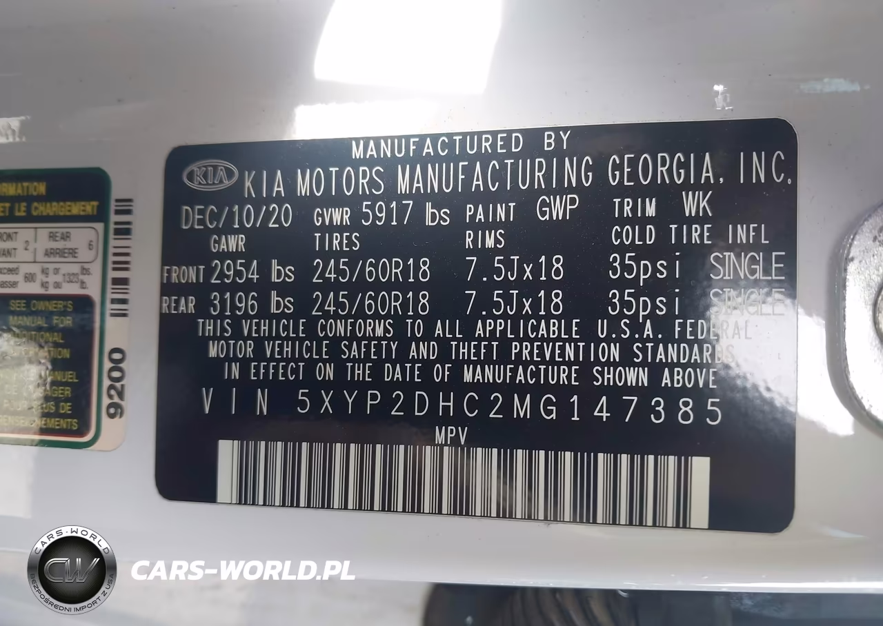 2021 Kia Telluride Lx VIN:5XYP2DHC2MG147385 - 9