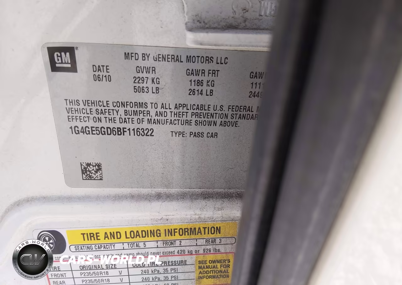 2011 Buick Lacrosse Cxs VIN:1G4GE5GD6BF116322 - 9