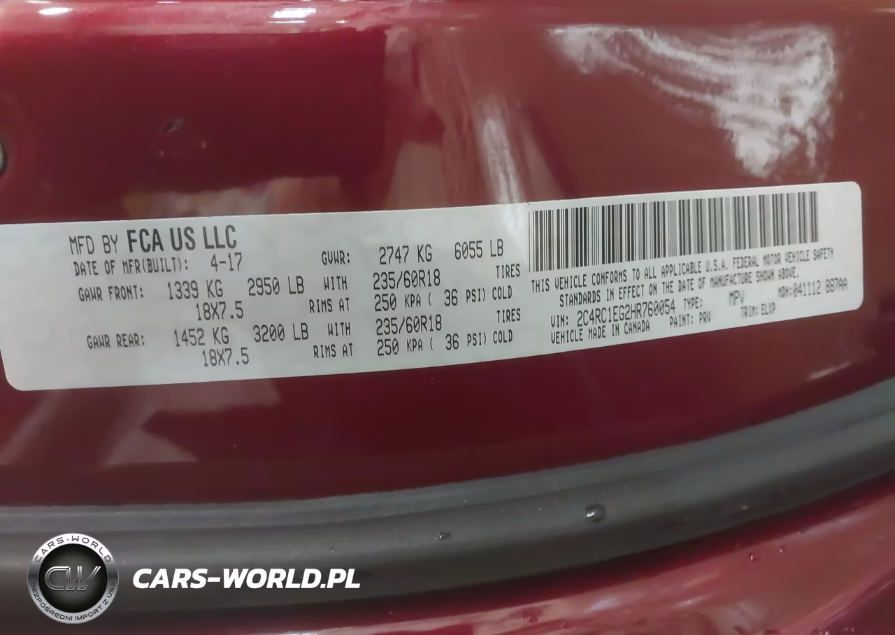 2017 Chrysler Pacifica Touring L Plus VIN:2C4RC1EG2HR760054 - 9