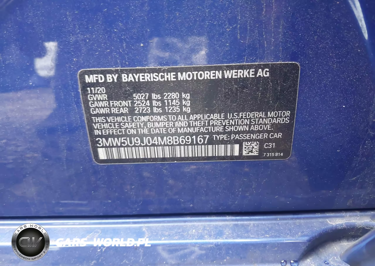 2021 BMW M340I M340I xDrive VIN:3MW5U9J04M8B69167 - 9