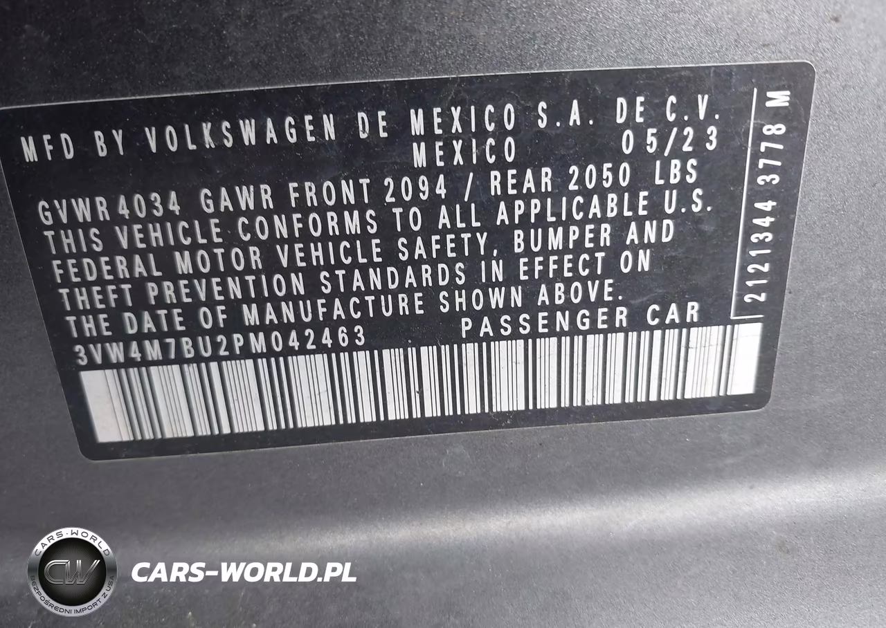 2023 Volkswagen Jetta S VIN:3VW4M7BU2PM042463 - 9