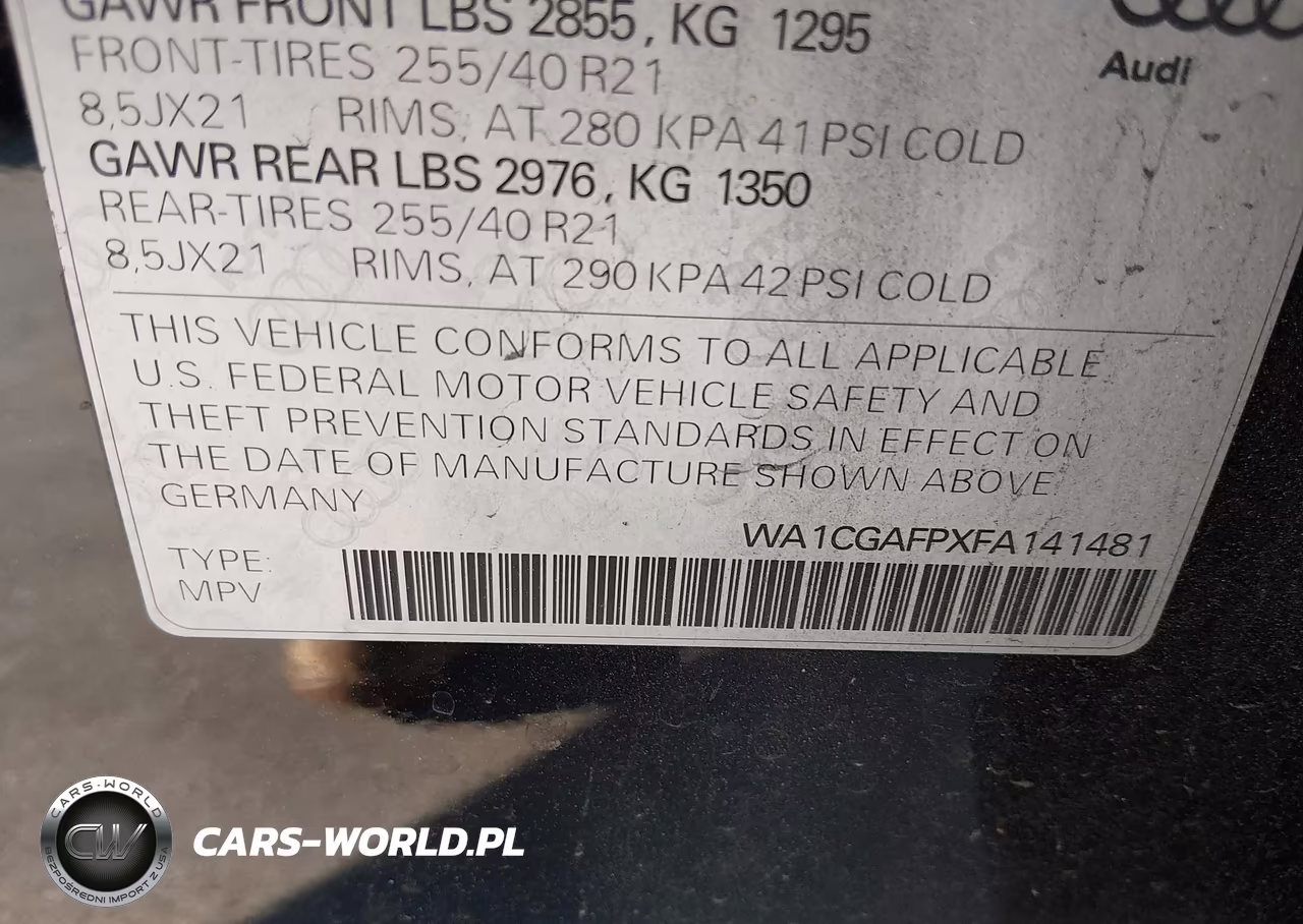 2015 Audi Sq5 3.0T Premium Plus VIN:WA1CGAFPXFA141481 - 9