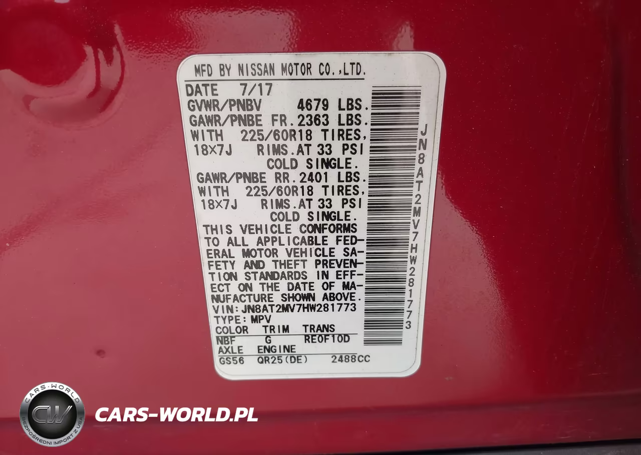 2017 Nissan Rogue Sl VIN:JN8AT2MV7HW281773 - 9