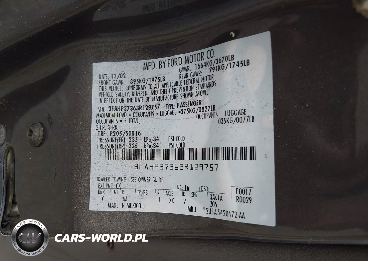 2003 Ford Focus Zx5 VIN:3FAHP37363R129757 - 9